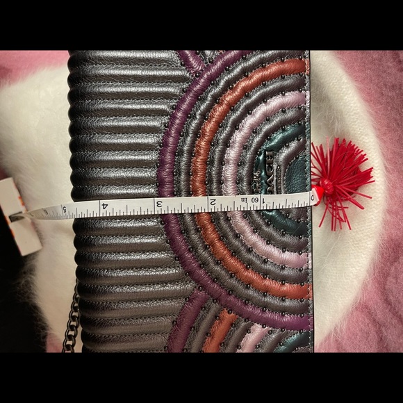 Coach Callie Foldover Chain Clutch | Graphite Mult - Picture 12 of 12